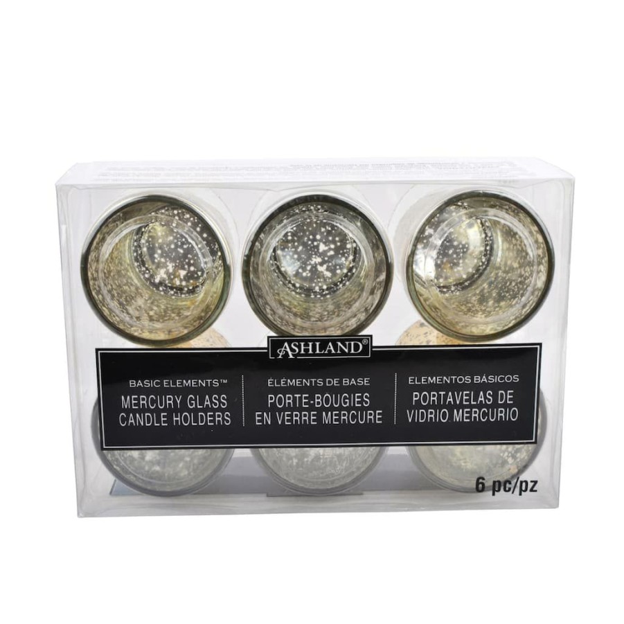 Home & Decor * | Deals Mercury Glass Votive Holders By Ashland Elegance