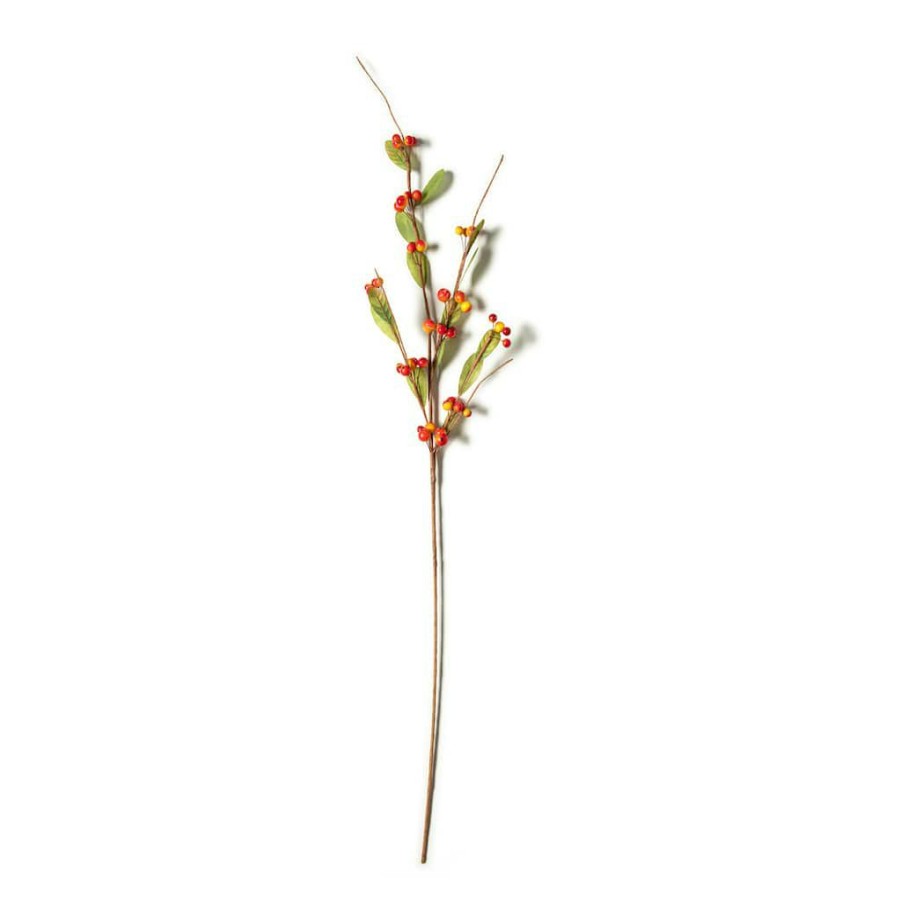 Floral * | Brand New Orange & Yellow Berry Branch Stem By Ashland