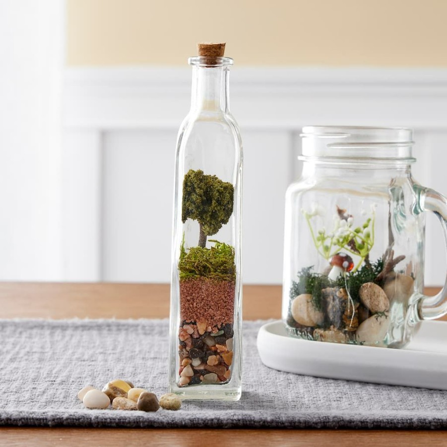 Floral * | New Ashland Small Glass Vinegar Bottle