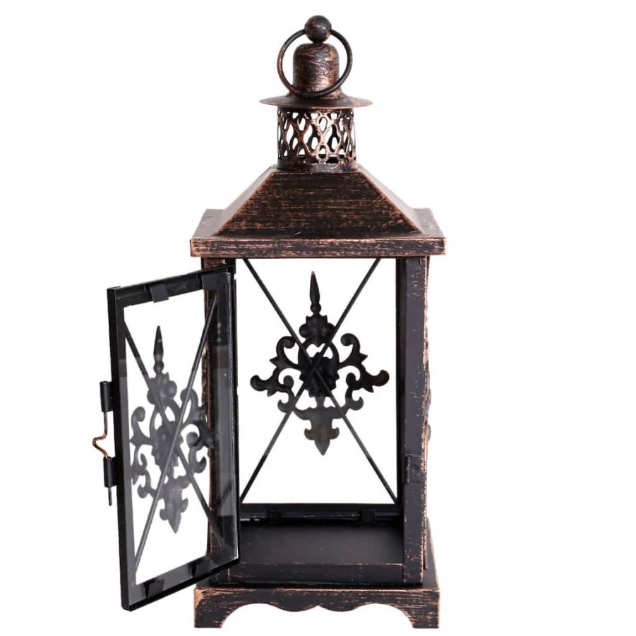 Home & Decor * | Hot Sale 12 Damask Metal Lantern By Ashland