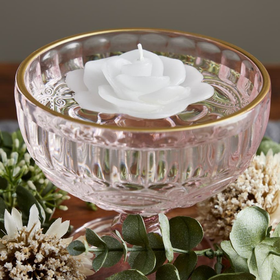 Home & Decor * | Budget Ashland Floating Rose Candle, Gardenia