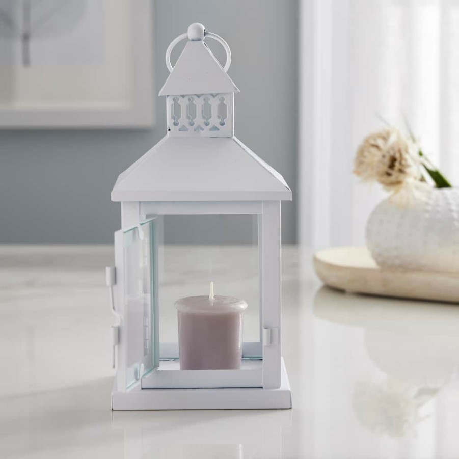 Home & Decor * | Best Pirce 8.6 Mini White Lantern By Ashland