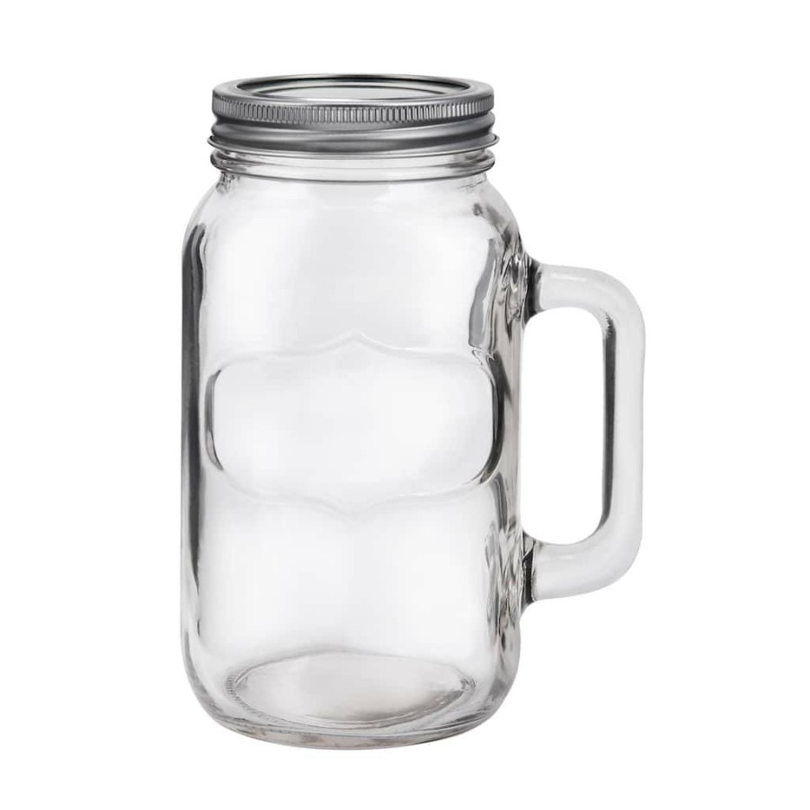 Floral * | Cheapest Quart Mason Jar Mug With Lid By Ashland