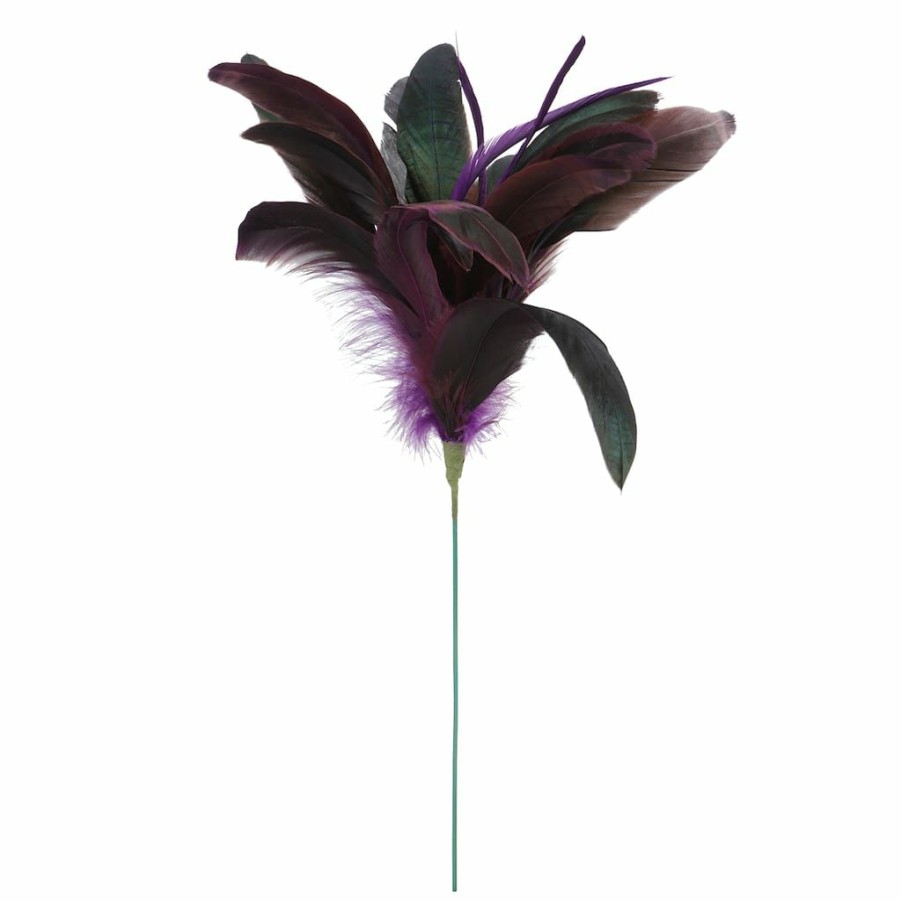 Floral * | Brand New Purple Feather Pick By Ashland