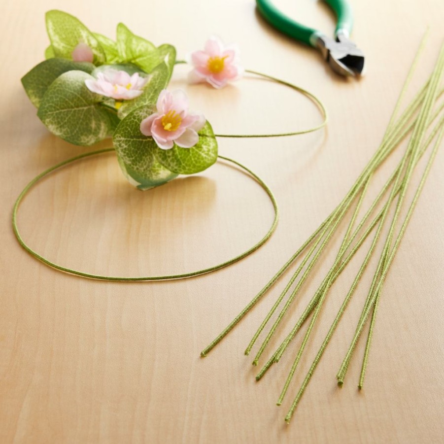 Floral * | Best Deal Green Cloth Stem Wire By Ashland