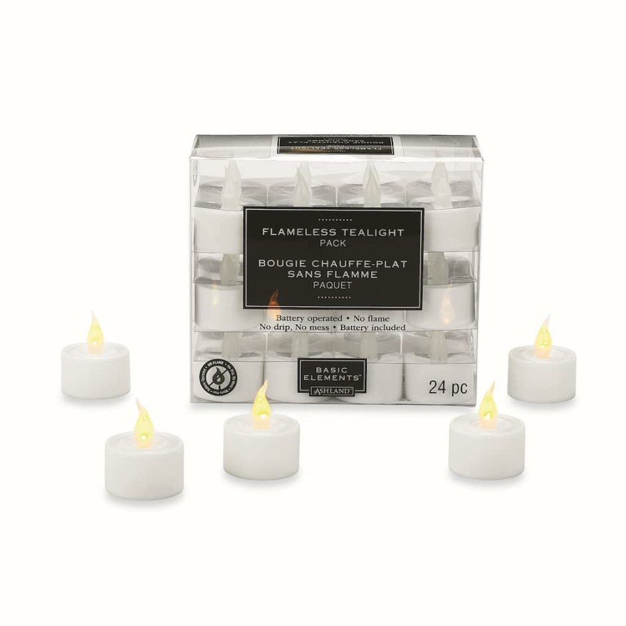 Home & Decor * | Outlet Ashland Basic Elements Flameless Tea Lights, 24 Count