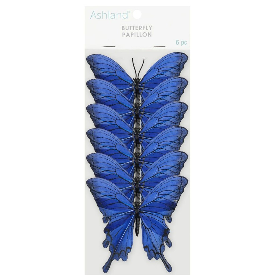 Floral * | Flash Sale Blue Feather Butterflies By Ashland