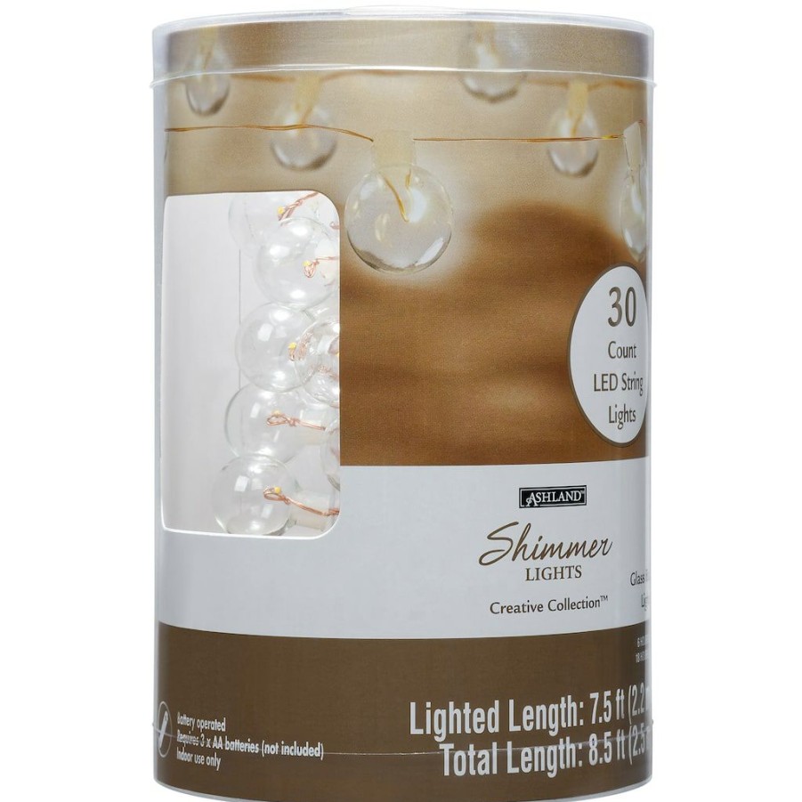 Home & Decor * | Best Sale Creative Collection Shimmer Lights Led String Bulbs By Ashland