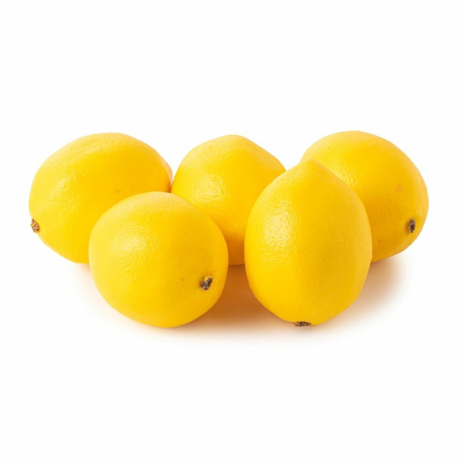 Floral * | Outlet Ashland Garden Fresh Faux Fruit Bag Of Large Lemons