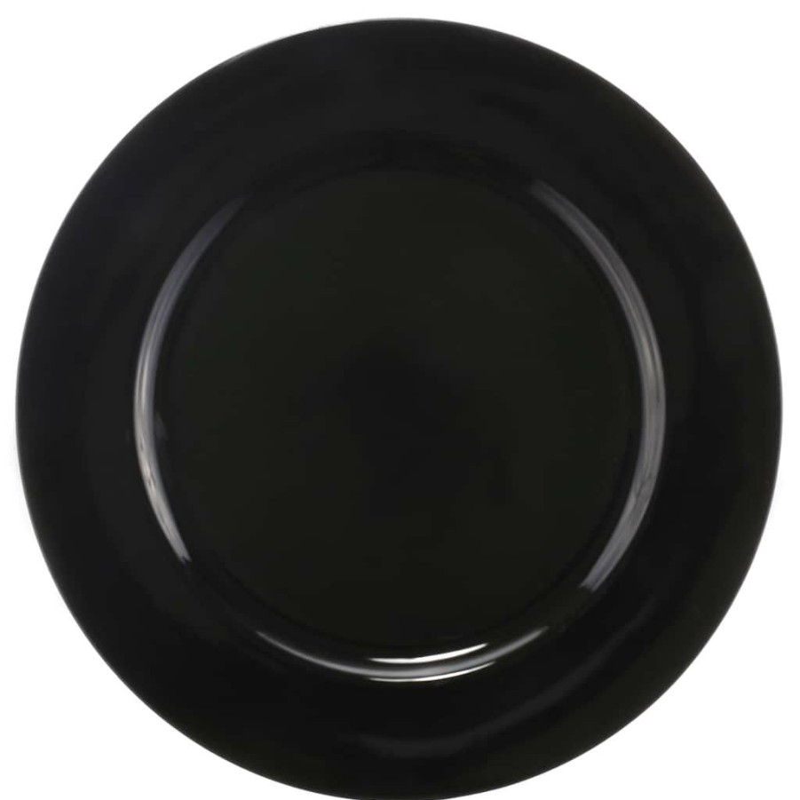 Home & Decor * | Deals Black Charger Plate By Ashland