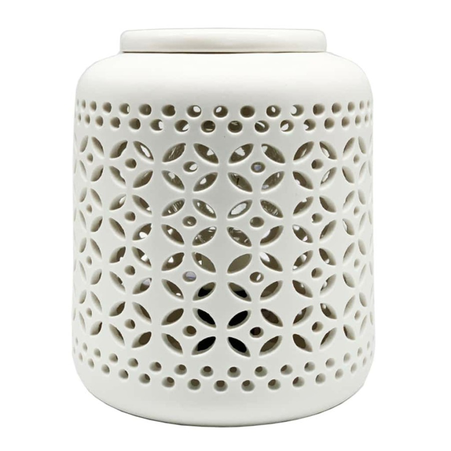 Home & Decor * | New White Ceramic Wax Warmer By Ashland