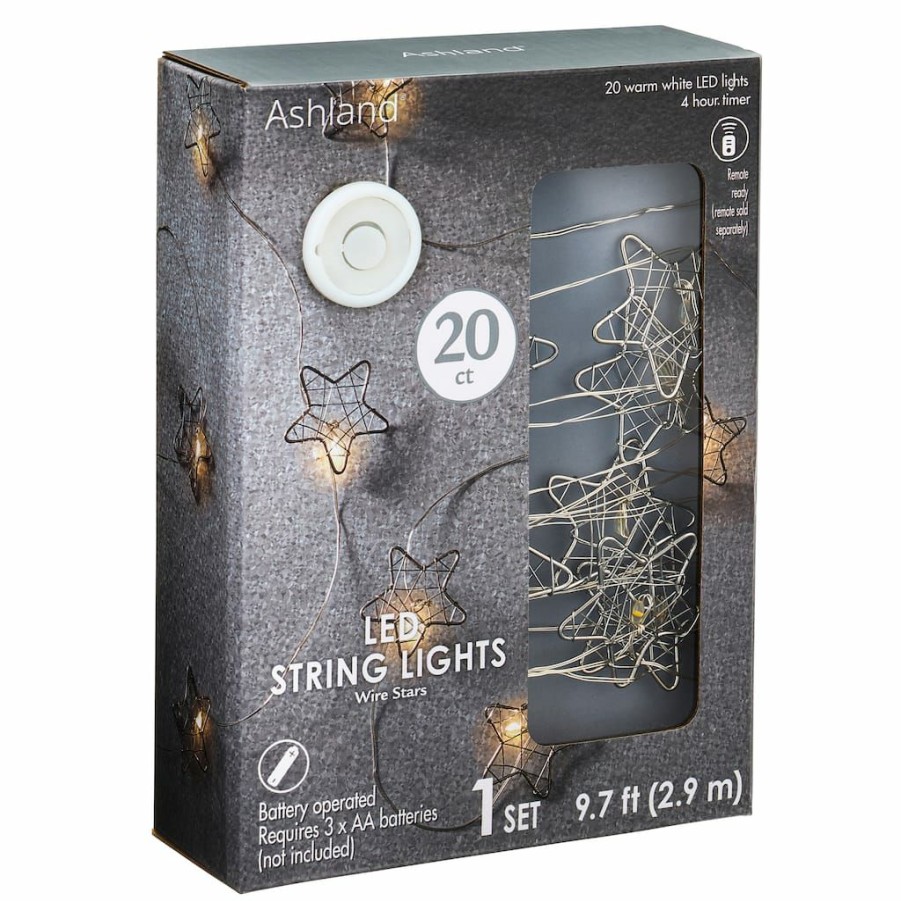 Home & Decor * | Cheapest Wired Star Led String Lights By Ashland