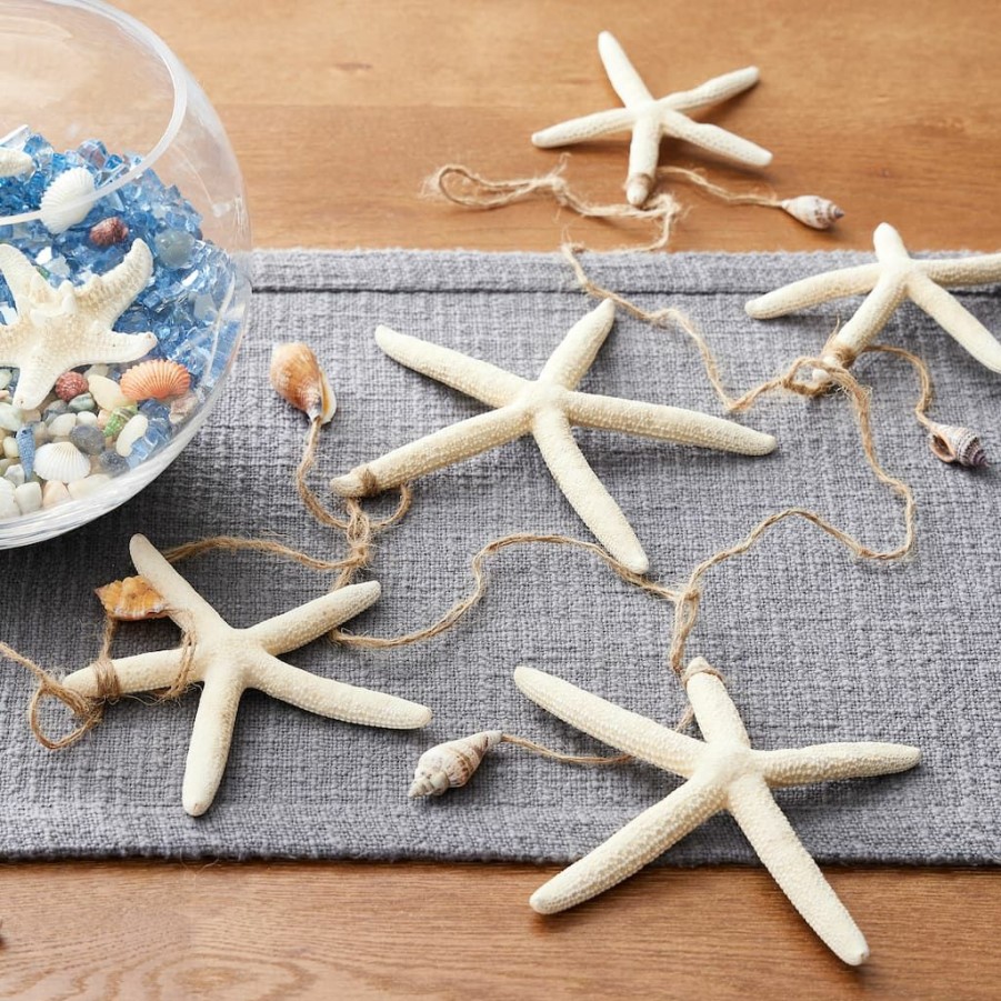 Floral * | Best Reviews Of 6 Pack: Starfish & Shells Garland By Ashland