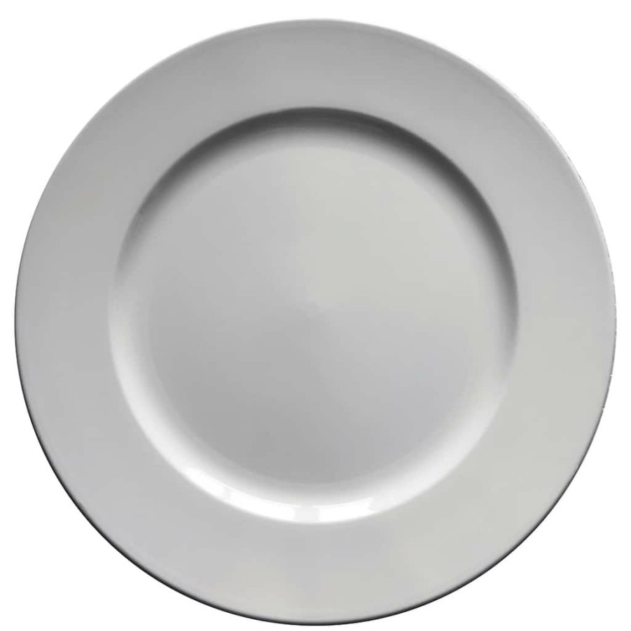 Home & Decor * | New 13 White Round Charger Plate By Ashland