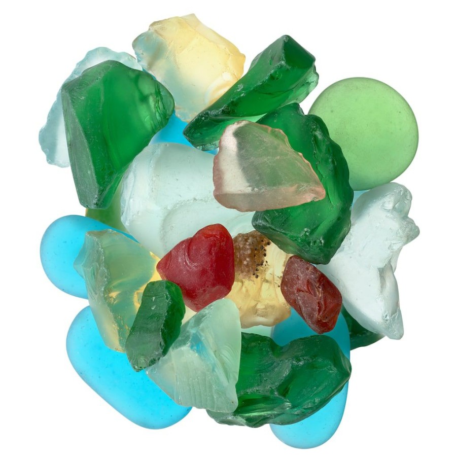 Floral * | Promo Mixed Aqua Sea Glass Gems By Ashland