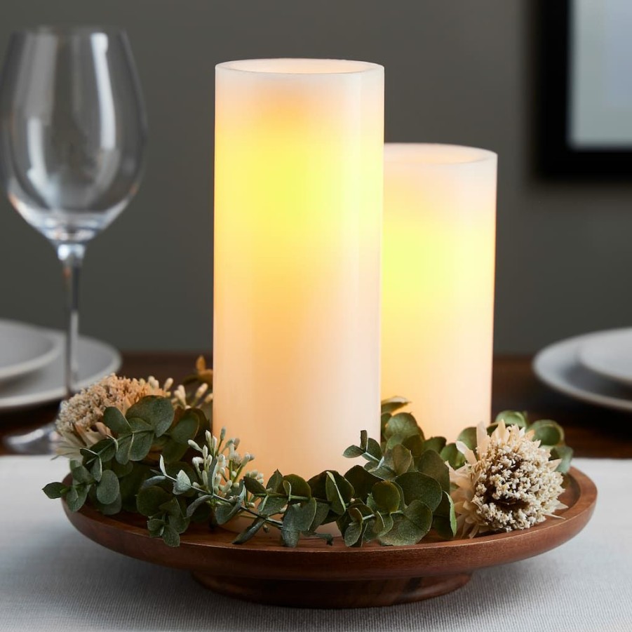 Home & Decor * | Brand New White 3 X 8 Led Pillar Candle By Ashland