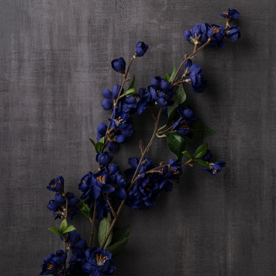 Floral * | Wholesale Mini Dark Blue Blossom Stem By Ashland