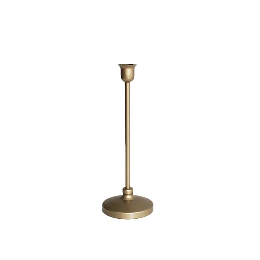 Home & Decor * | Best Pirce Metal Taper Candle Holder By Ashland Gold