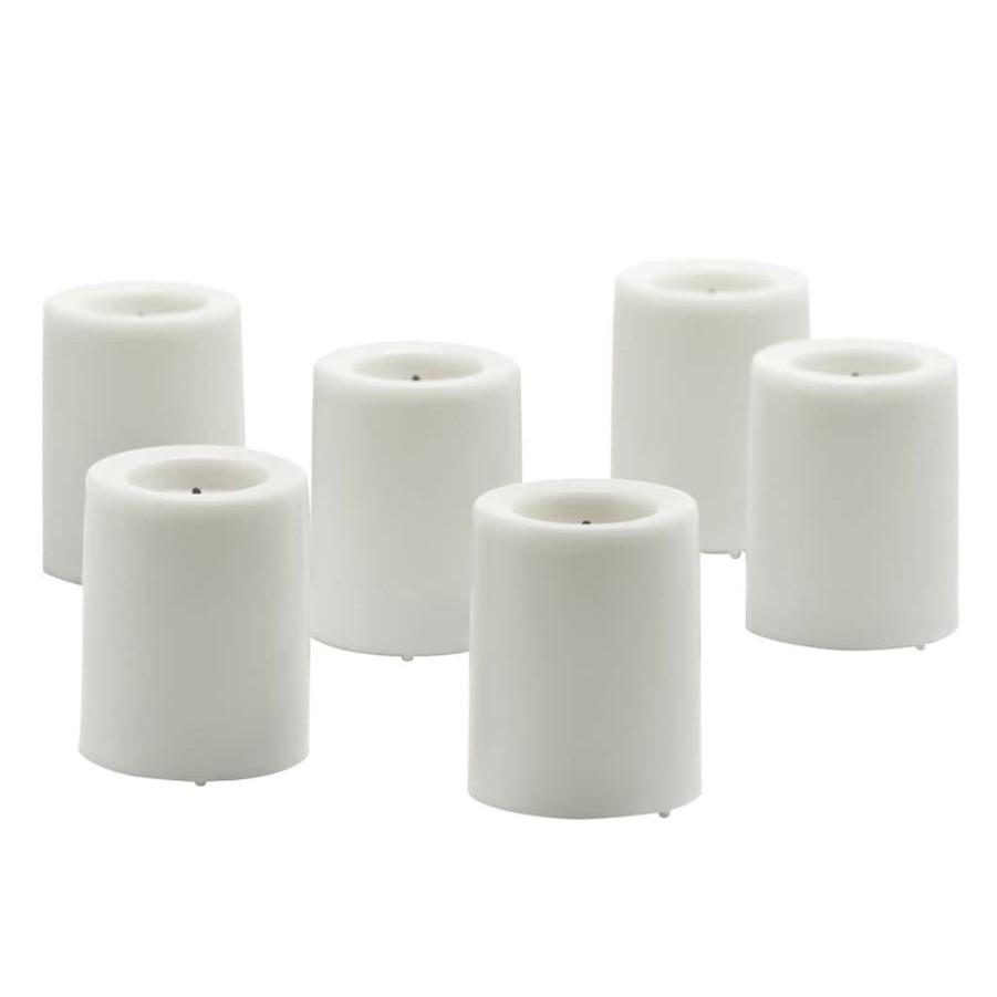 Home & Decor * | Promo White Votive Led Candle Set By Ashland