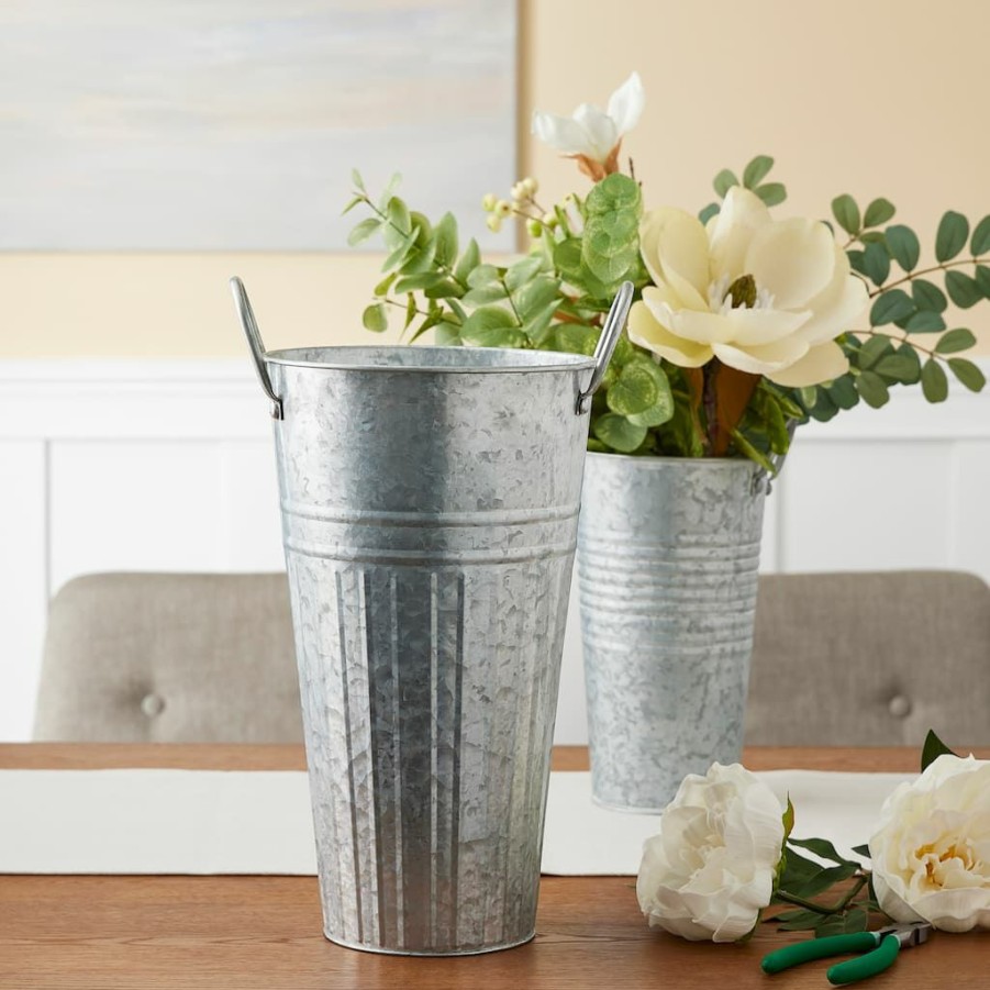 Floral * | Discount 16 Galvanized French Bucket By Ashland