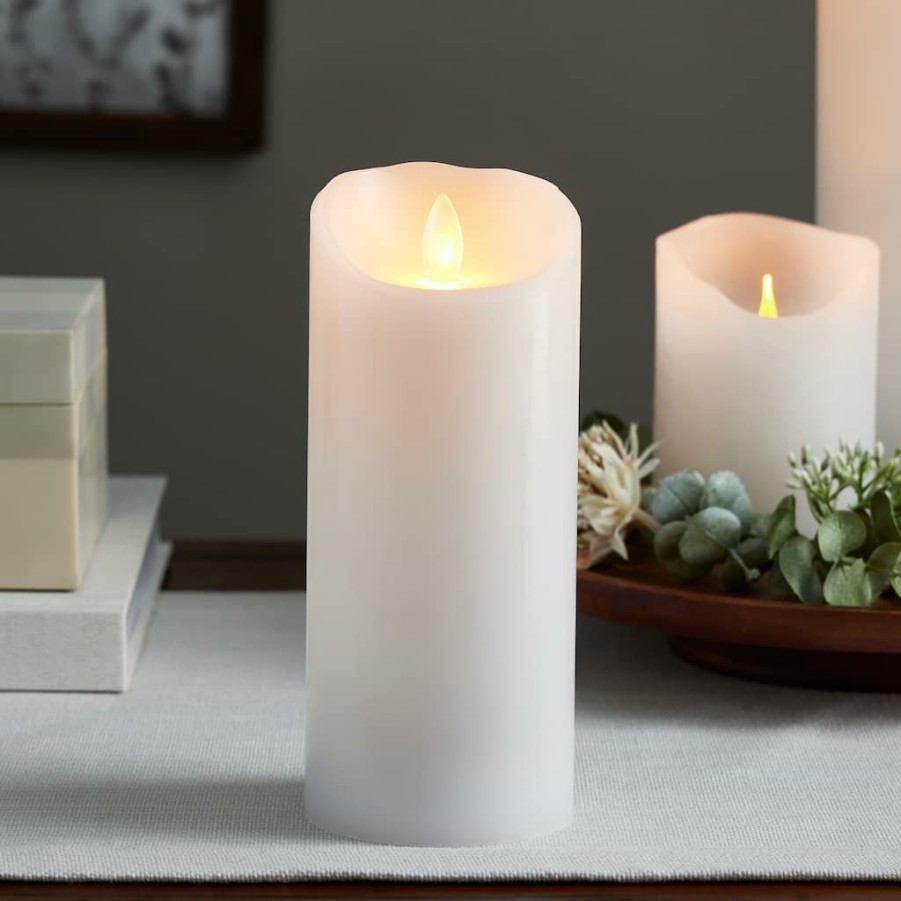 Home & Decor * | Best Deal Iflicker Ivory 3 X 7 Led Pillar Candle By Ashland