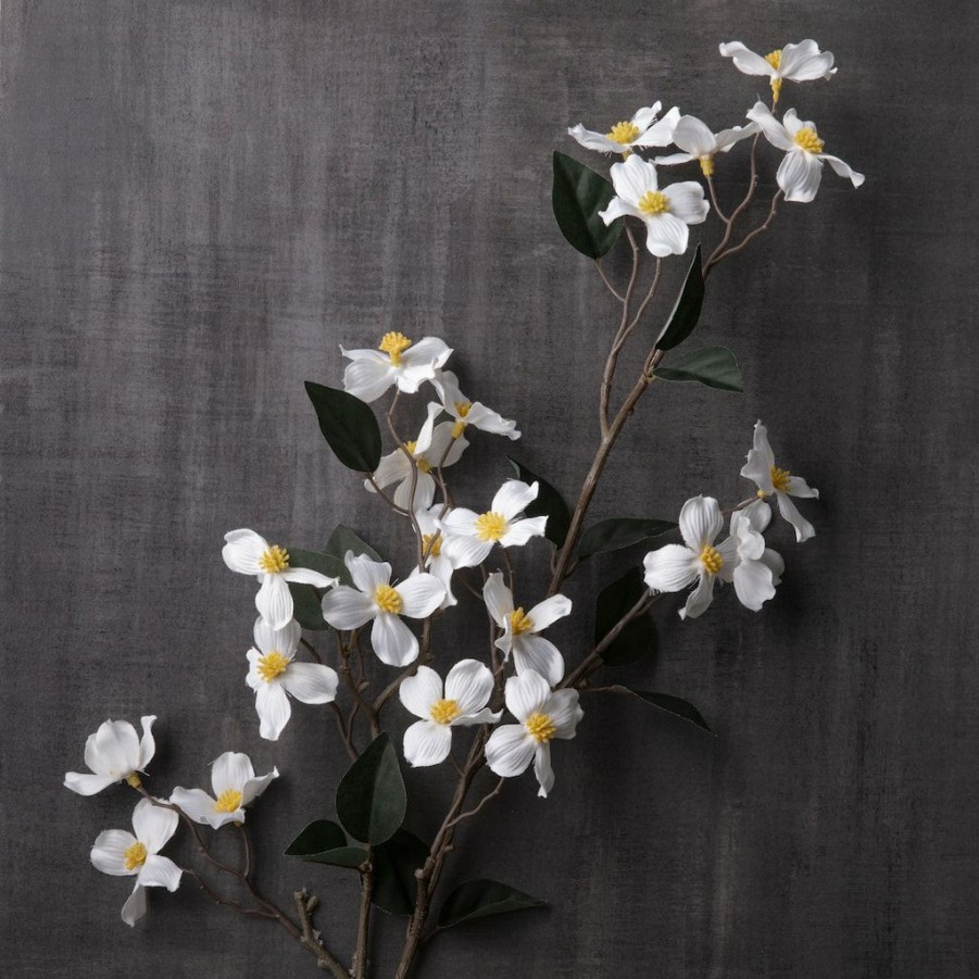 Floral * | Cheap White Mini Dogwood Stem By Ashland