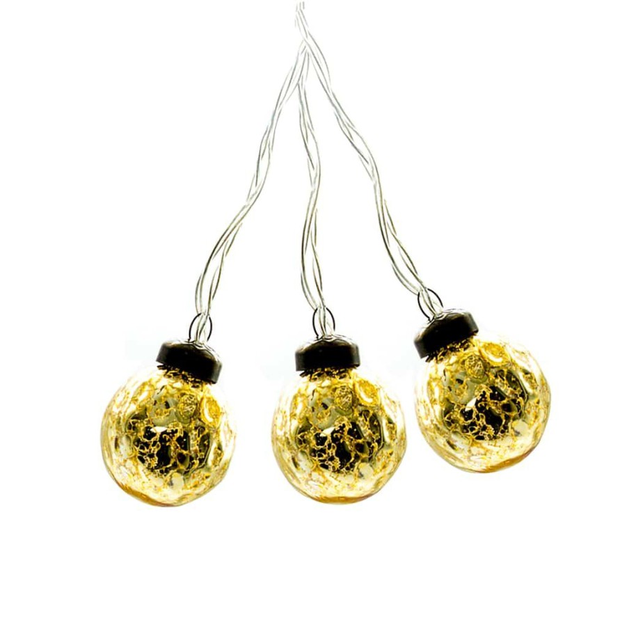 Home & Decor * | Best Pirce 8Ct. Gold Mercury Round Led Crafting Lights By Ashland