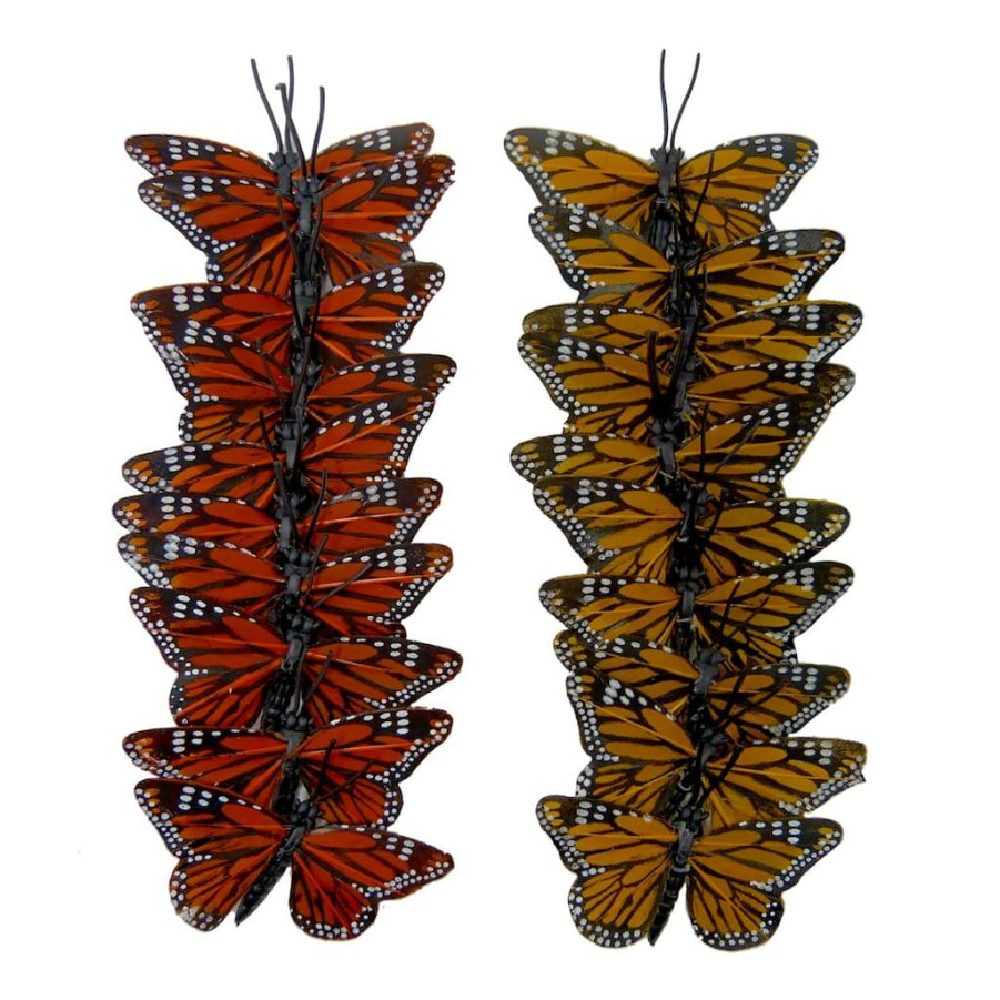 Floral * | Outlet 12 Packs: 10 Ct. (120 Total) Assorted 7.8 Monarch Butterflies By Ashland