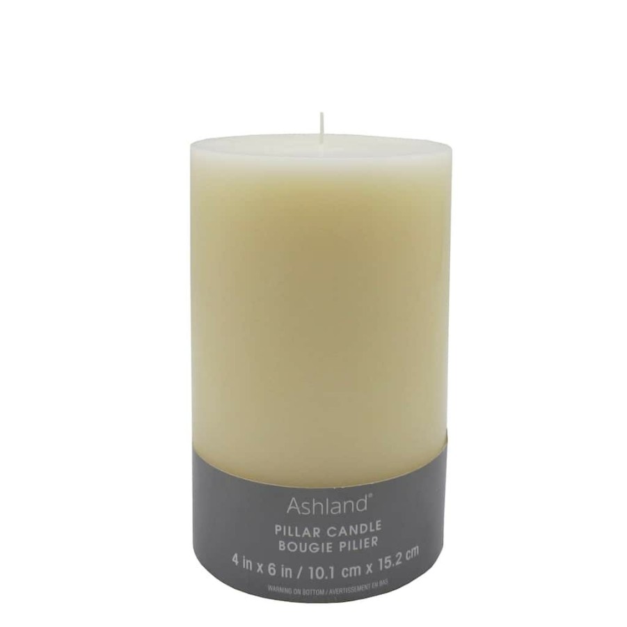 Home & Decor * | Cheap 4 X 6 Ivory Pillar Candle By Ashland