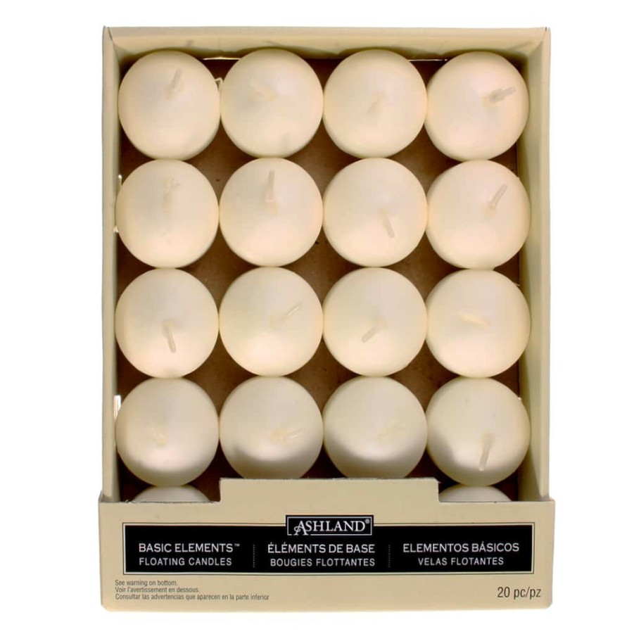 Home & Decor * | Hot Sale Ivory Floater Candle By Ashland