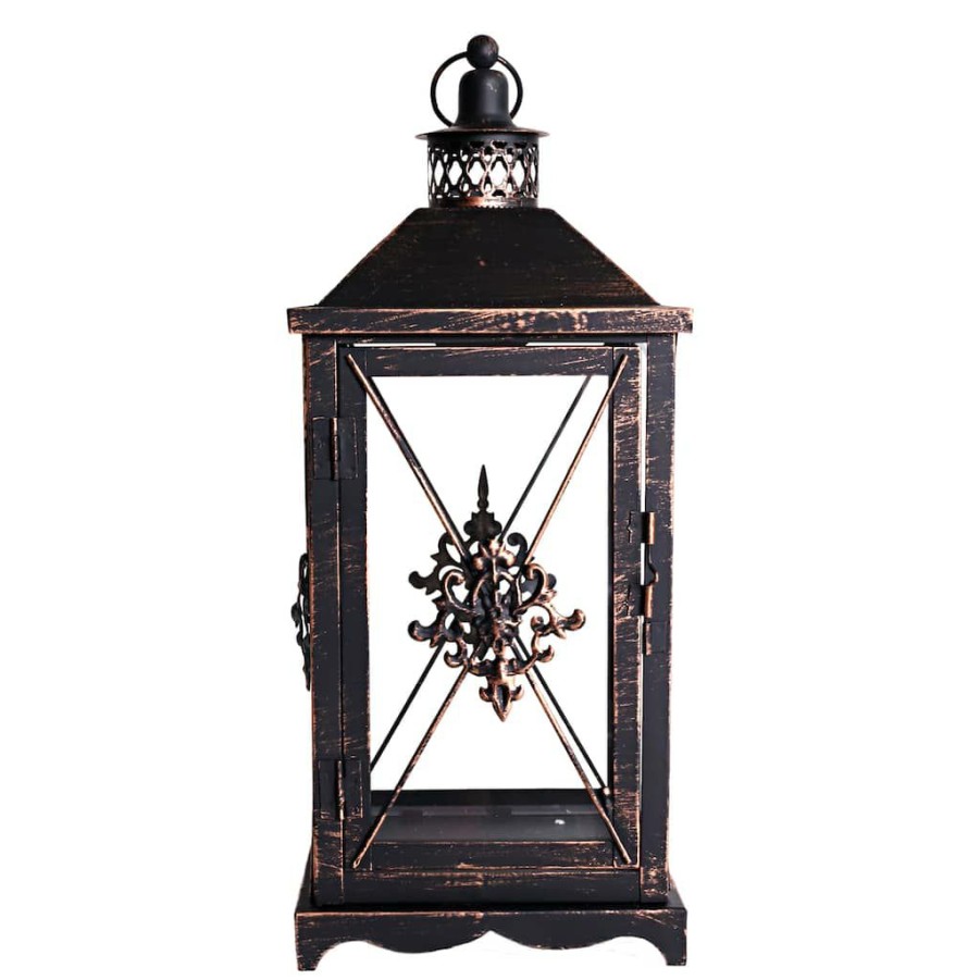 Home & Decor * | Cheapest 17 Damask Metal Lantern By Ashland