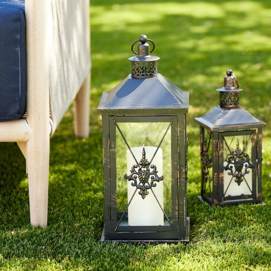 Home & Decor * | Cheapest 17 Damask Metal Lantern By Ashland