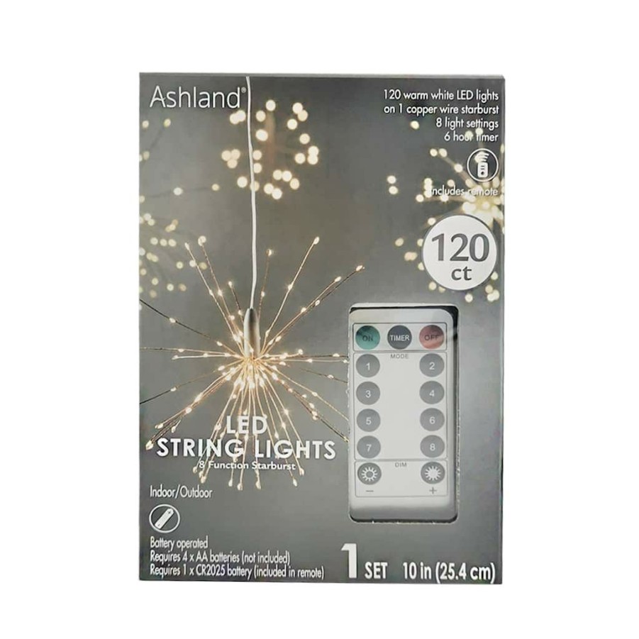 Home & Decor * | Hot Sale 12 Pack: 120Ct. Warm White Led Copper String Lights Starburst By Ashland