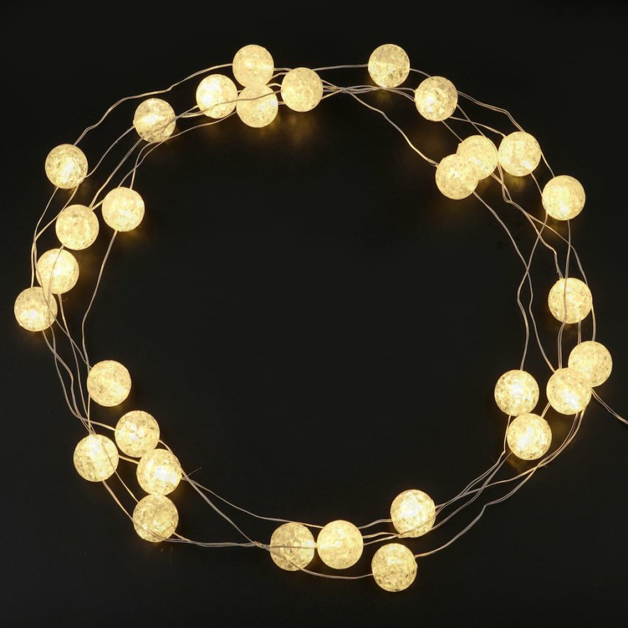 Home & Decor * | Cheap 30Ct. Crackle Ball Led String Lights By Ashland