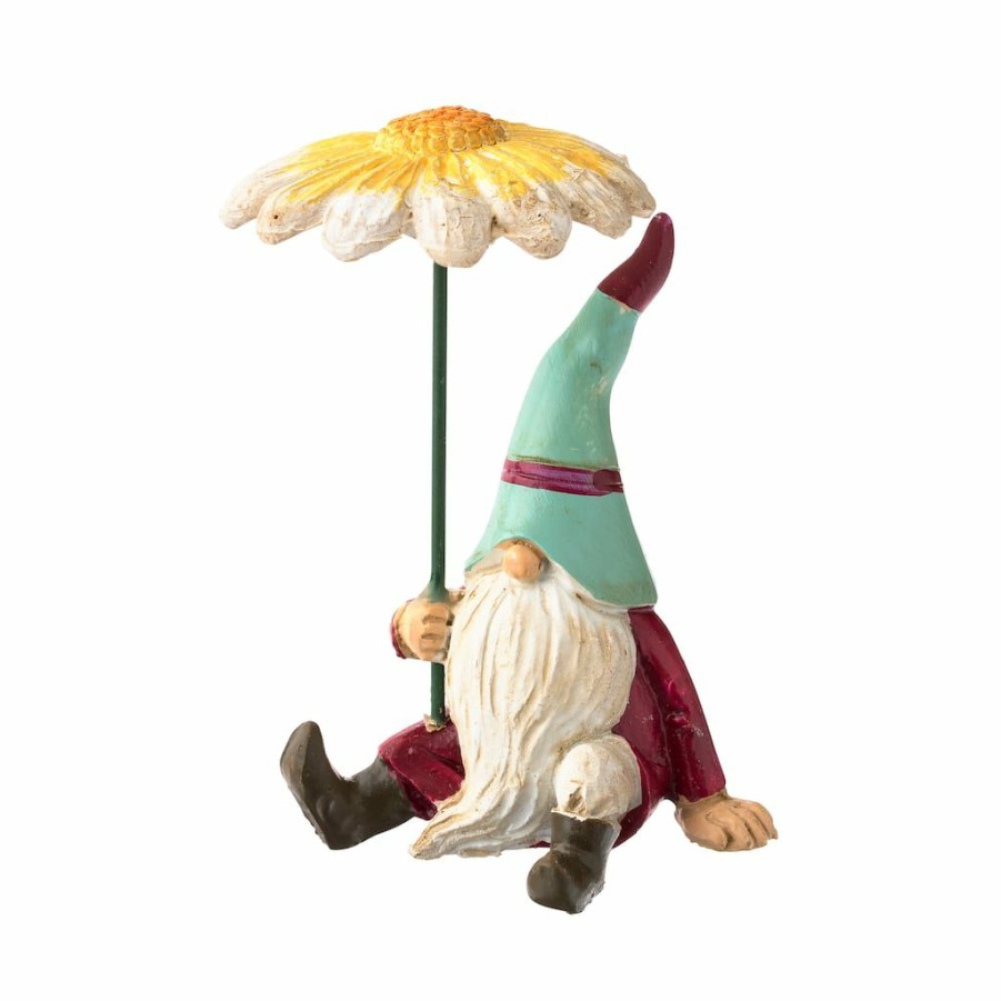 Crafts & Hobbies * | Coupon Mini Gnome With Flower Umbrella By Ashland