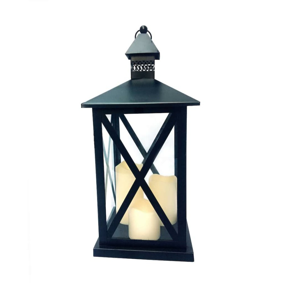 Home & Decor * | Deals 19 Lantern With Led Candles By Ashland