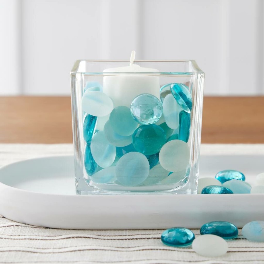 Floral * | Cheap 12 Pack: Dreamy Aqua Glass Gems By Ashland