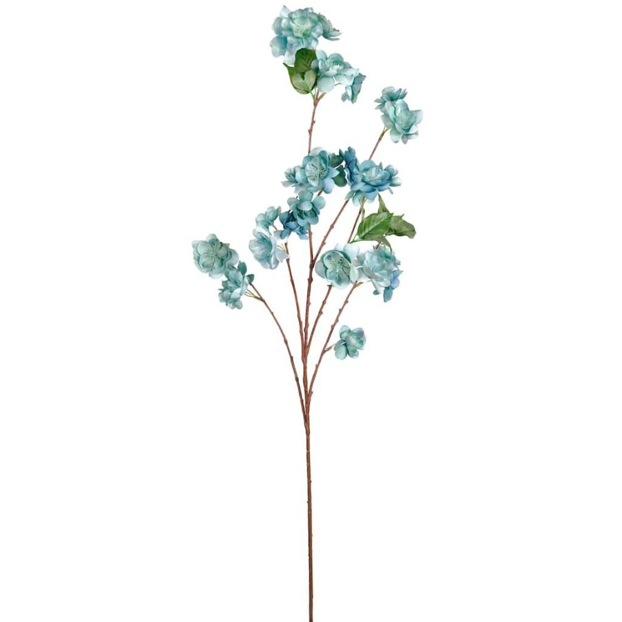 Floral * | Hot Sale Teal Apple Blossom Stem By Ashland