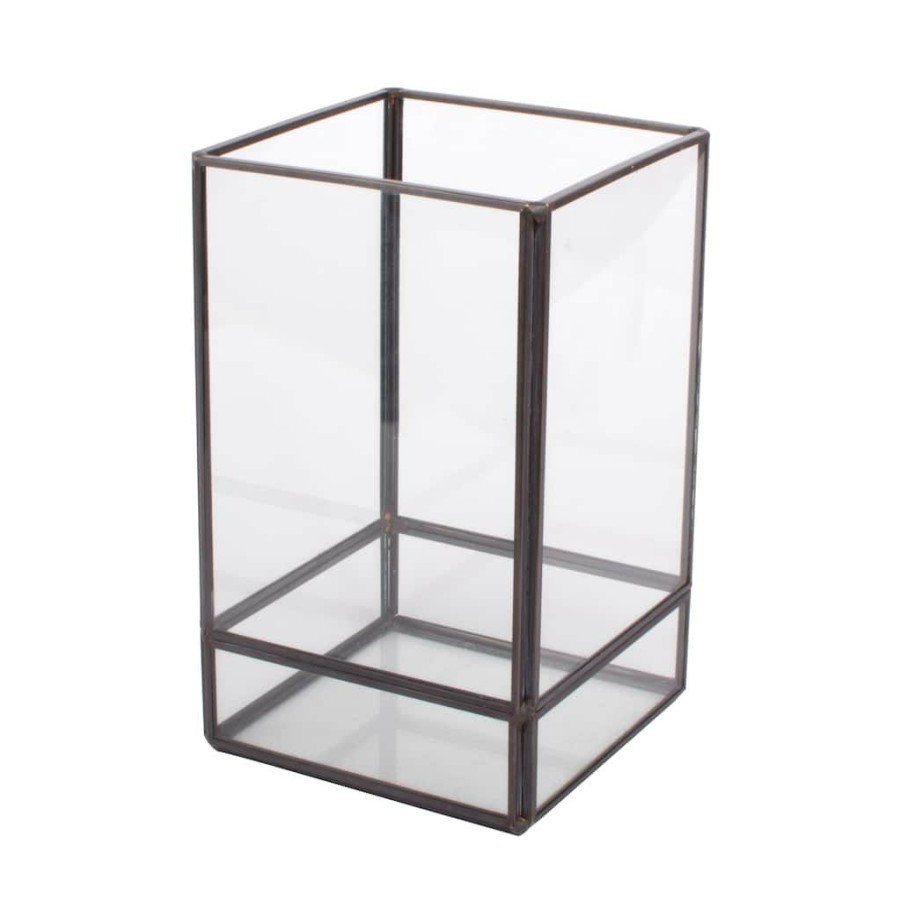 Home & Decor * | Coupon 6.5 Square Glass Candle Terrarium By Ashland