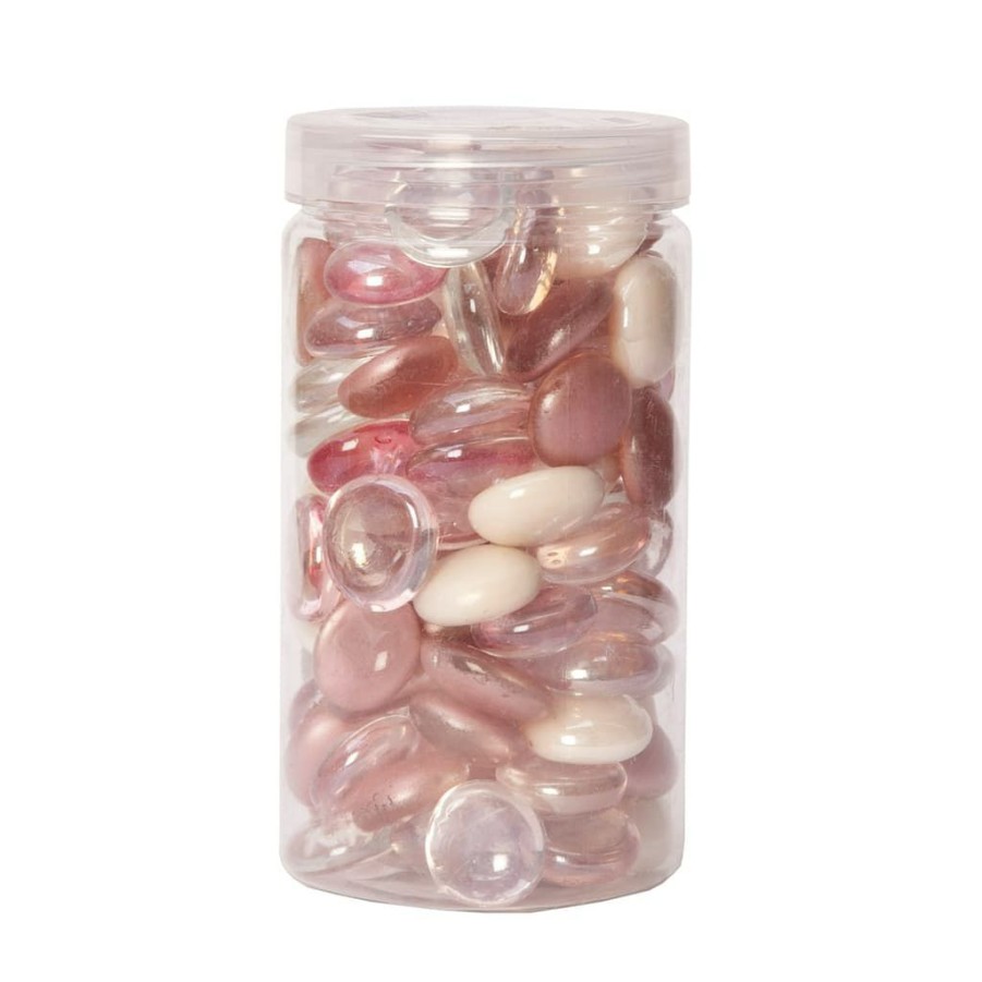 Floral * | Deals 12 Pack: Cream & Pink Glass Gems By Ashland