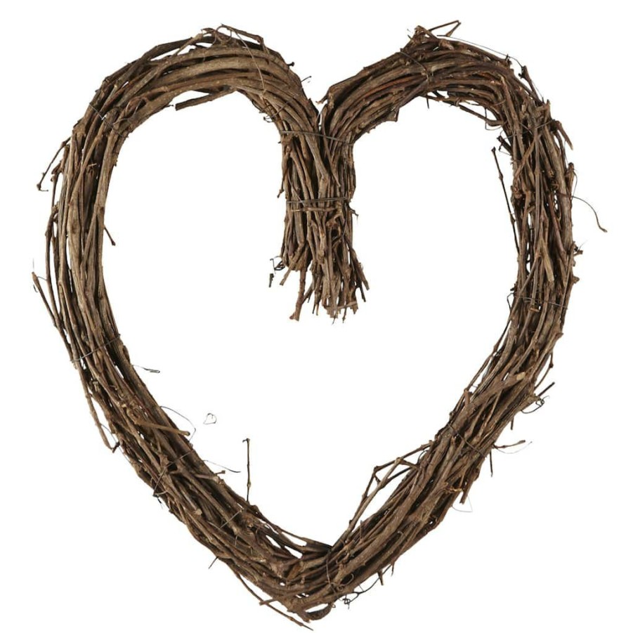 Floral * | Best Pirce 12 Grapevine Heart Wreath By Ashland