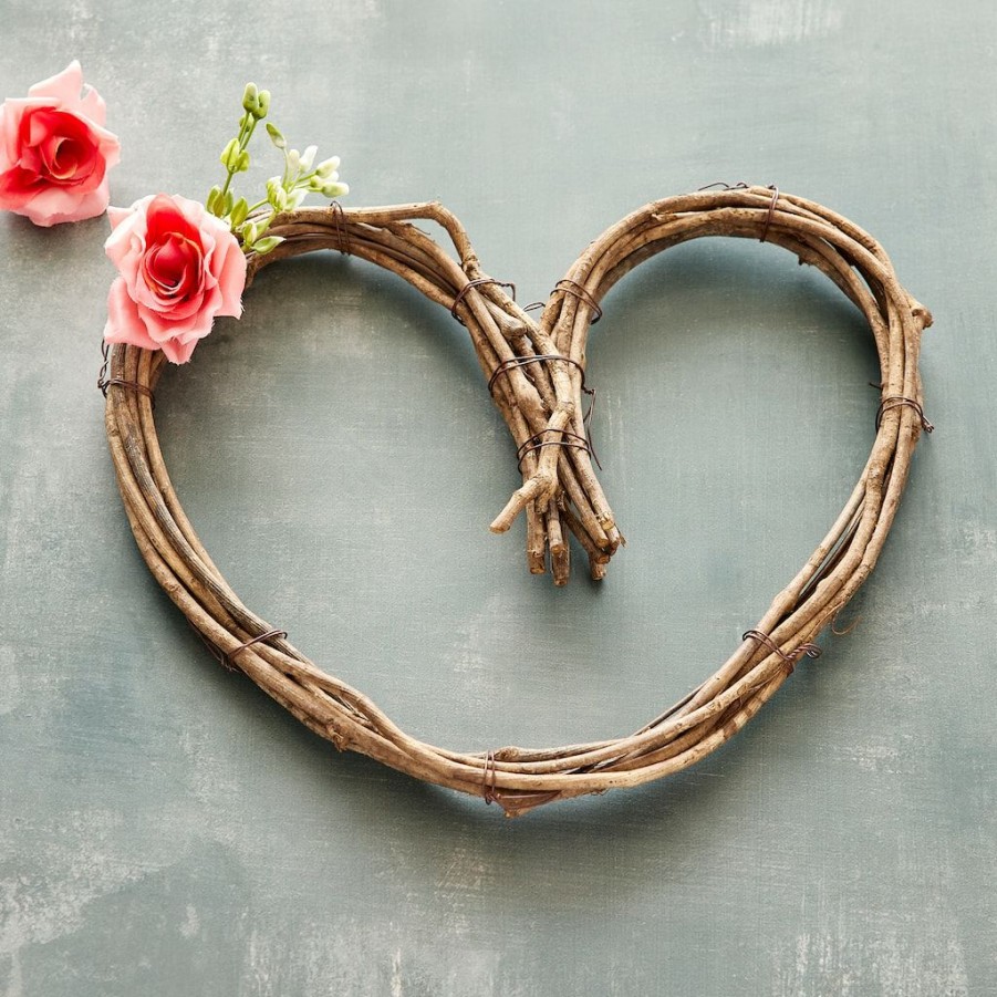 Floral * | Best Pirce 12 Grapevine Heart Wreath By Ashland