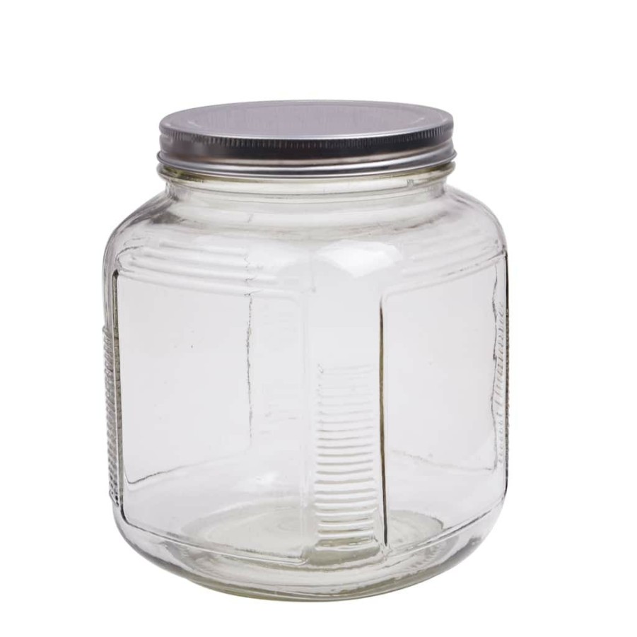 Floral * | Outlet Medium Square Cracker Jar By Ashland