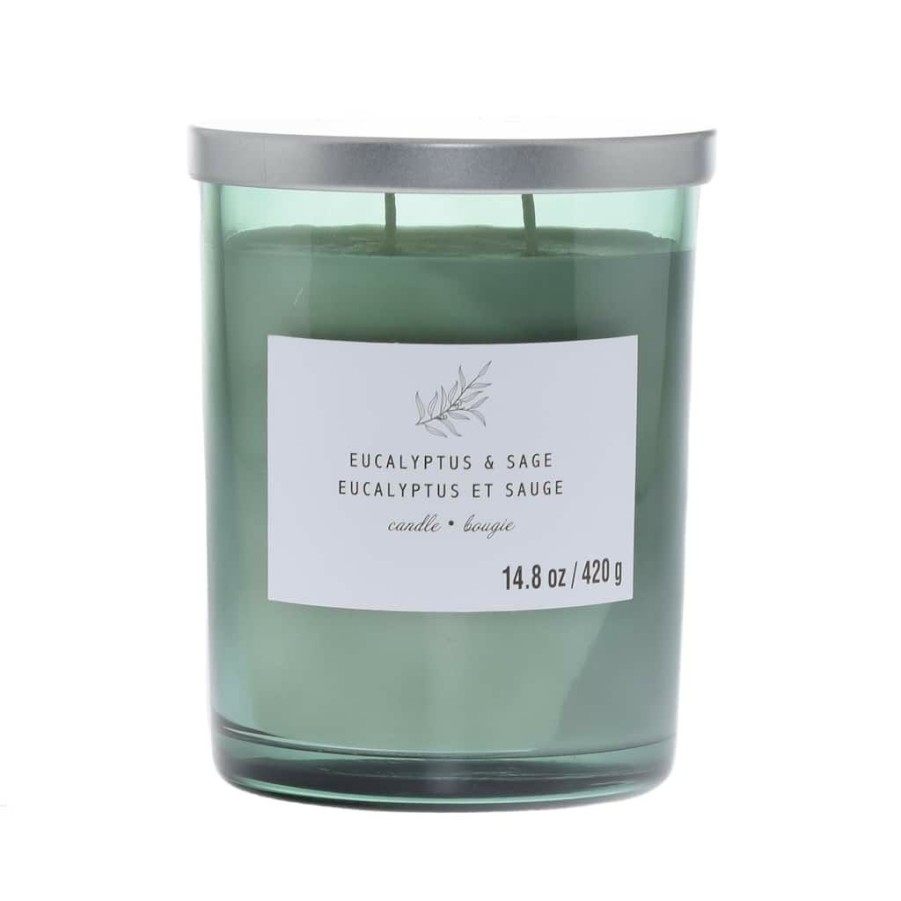 Home & Decor * | Outlet Eucalyptus & Sage 2-Wick Jar Candle By Ashland