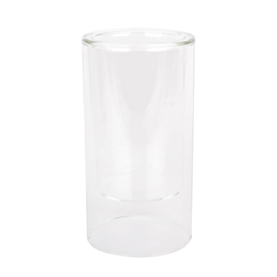 Home & Decor * | Outlet 6 Clear Glass Dual Cylinder Candle Holder By Ashland