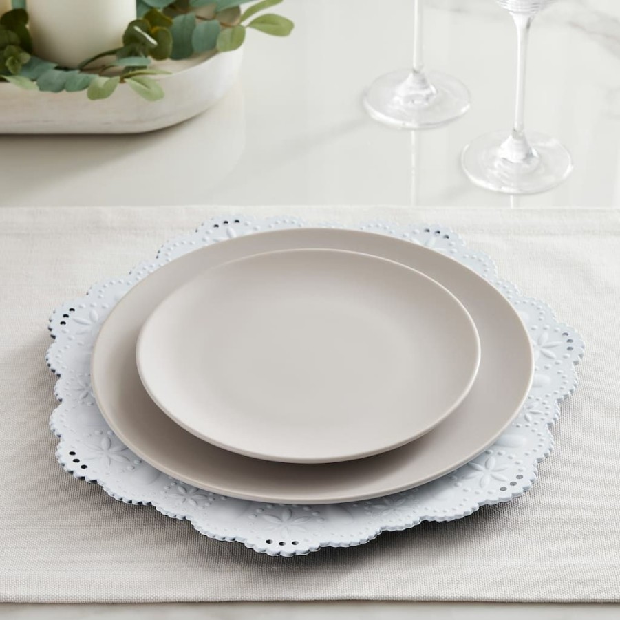 Home & Decor * | Budget 13 White Doily Charger By Ashland