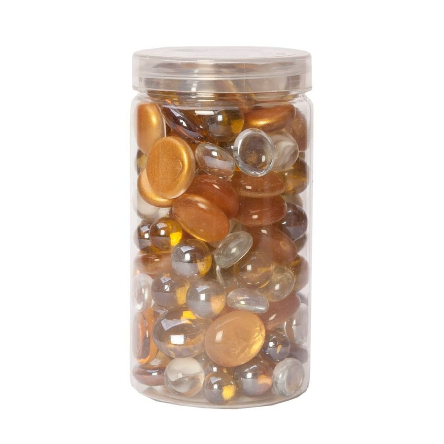 Floral * | Wholesale 12 Pack: Golden Glass Gems & Marbles By Ashland