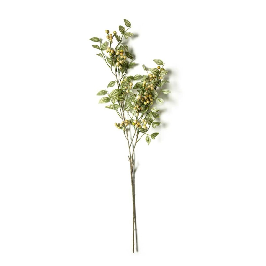 Floral * | Best Reviews Of Yellow & Green Berry Stem With Leaves By Ashland