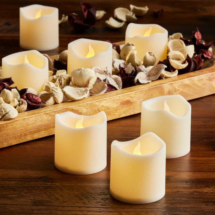 Home & Decor * | Deals Basic Elements Ivory Led Votives By Ashland