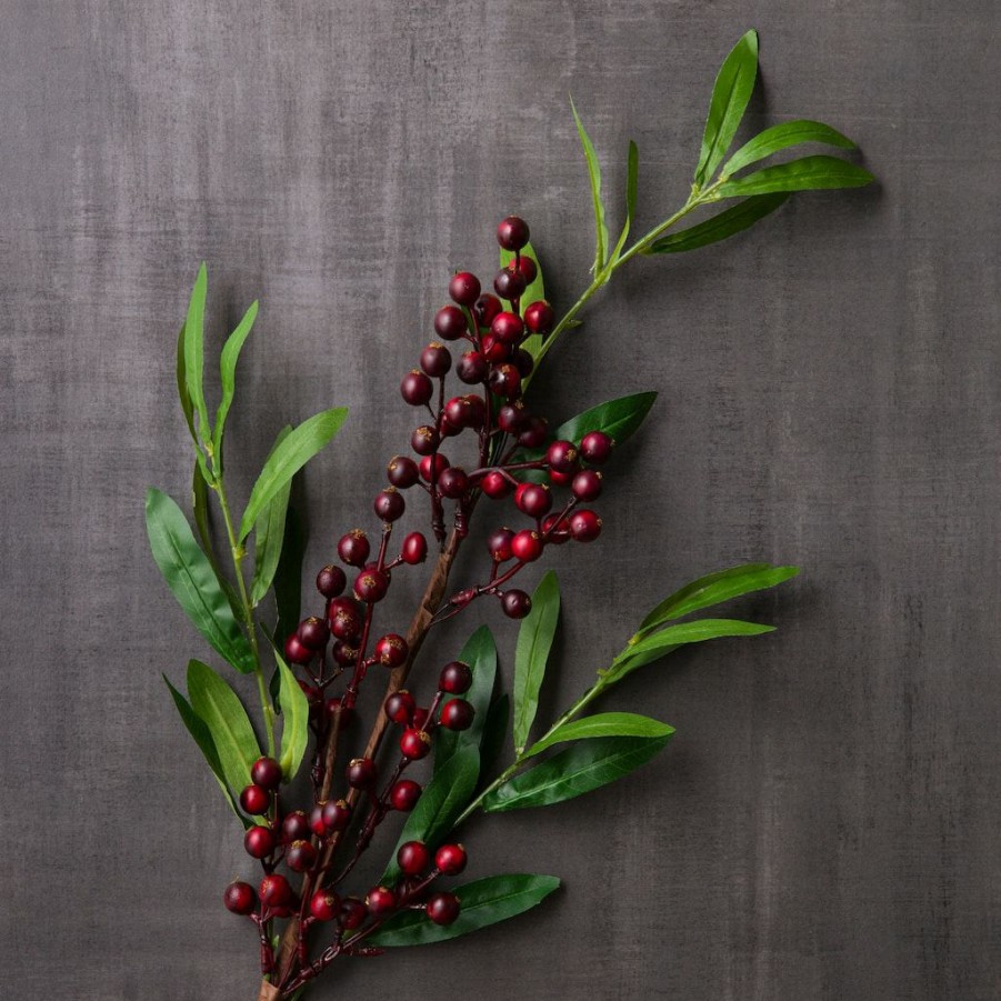 Floral * | Brand New Burgundy Berry Stem By Ashland